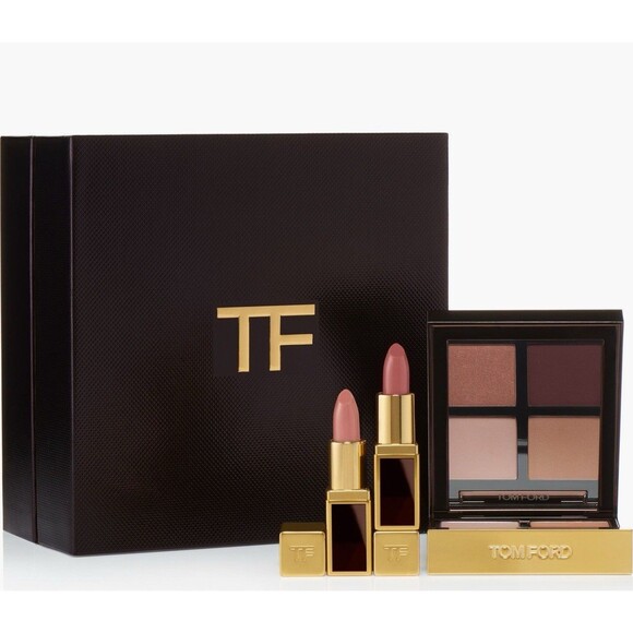 Tom Ford IRIS BRONZE Eye Quad + CASABLANCA SPICED HONEY Mini Lip Color Set NIB - Picture 7 of 14